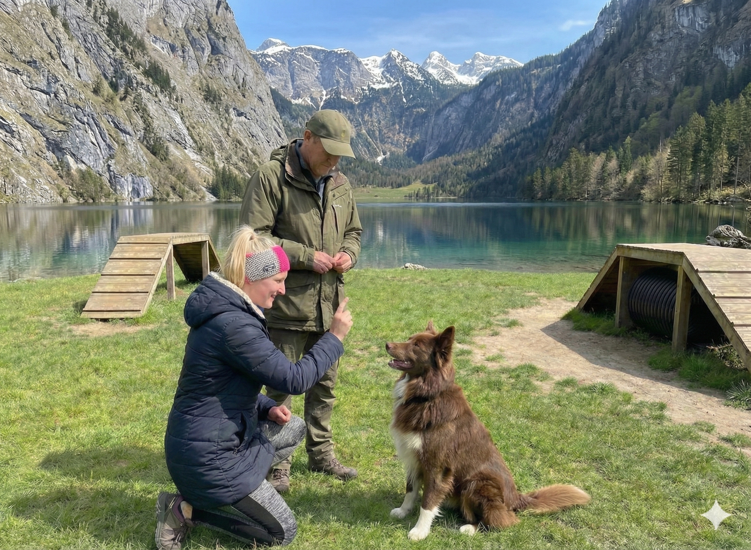 Hundetraining in den Bergen - Hundeschule Oberland